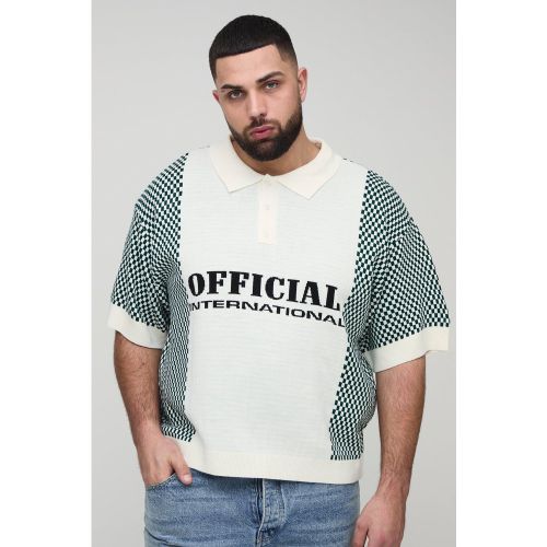 Grande taille - Polo à carreaux et manches longues - 2XL - Boohooman - Modalova