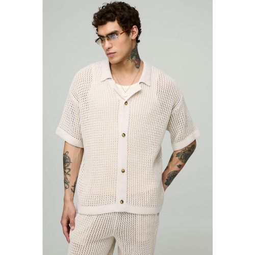 Ensemble oversize avec chemise en maille et pantalon large - S - Boohooman - Modalova
