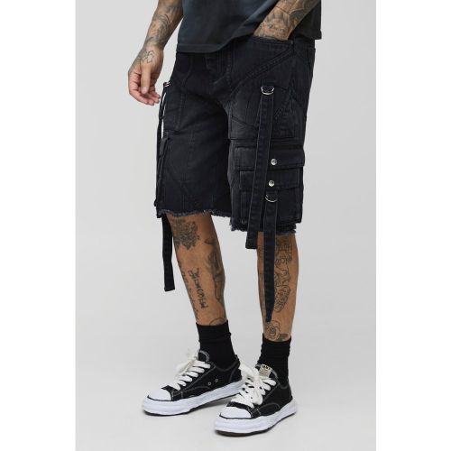 Tall - Short cargo large en jean - 30 - Boohooman - Modalova