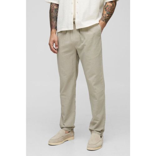 Pantalon slim élastiqué en tissu crêpe - S - Boohooman - Modalova