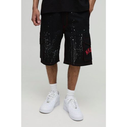 Short cargo large mi-long imprimé - 28 - Boohooman - Modalova