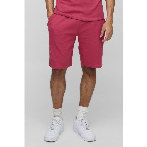 Short universitaire imprimé en tissu gaufré - MAN - S - Boohooman - Modalova