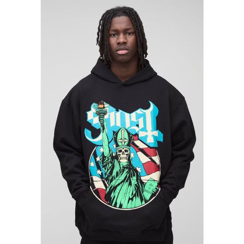 Sweat à capuche oversize à imprimé Ghost Band homme - S - Boohooman - Modalova