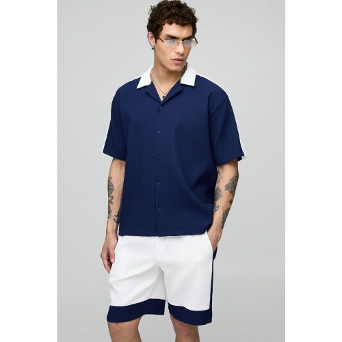 Ensemble oversize plissé à manches courtes et short - S - Boohooman - Modalova