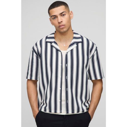 Chemise oversize rayée en jersey - S - Boohooman - Modalova