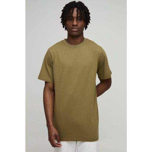 T-shirt long à col ras du cou - S - Boohooman - Modalova