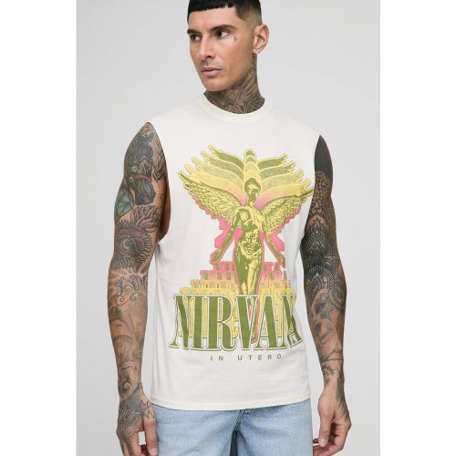 Tall - Débardeur à imprimé Nirvana homme - 2XL - Boohooman - Modalova
