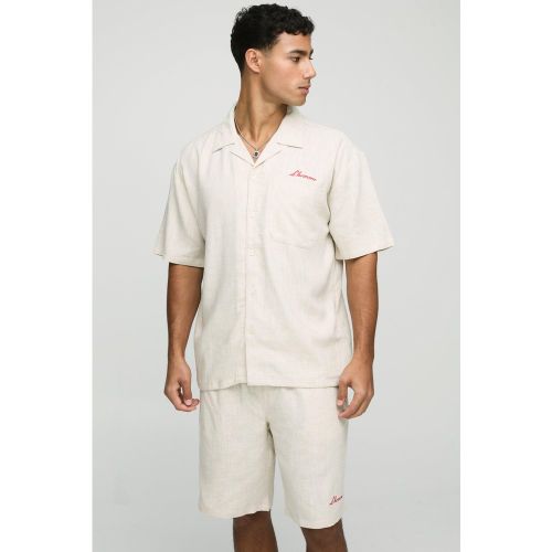 Ensemble oversize en lin à broderie L' - S - Boohooman - Modalova