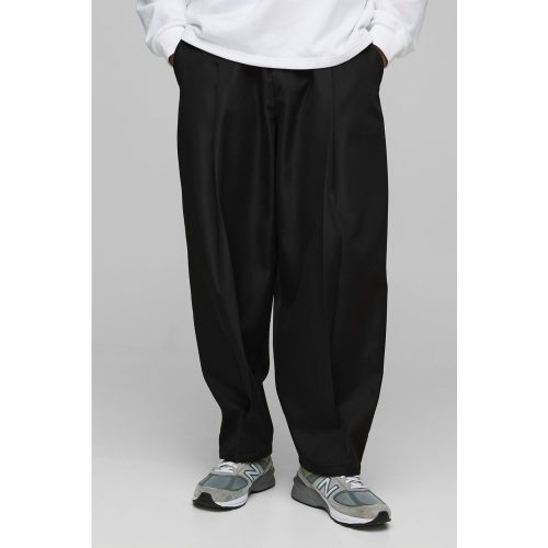 Pantalon plissé bouffant à taille élastiquée - S - Boohooman - Modalova