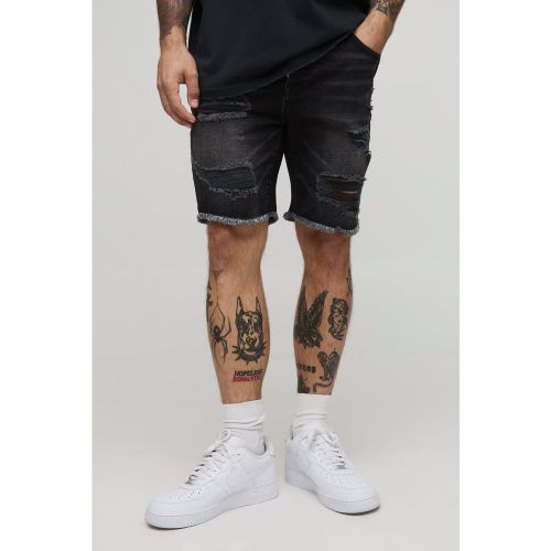 Short skinny déchiré en jean délavé - 28 - Boohooman - Modalova