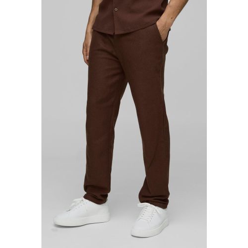 Pantalon droit texturé - S - Boohooman - Modalova