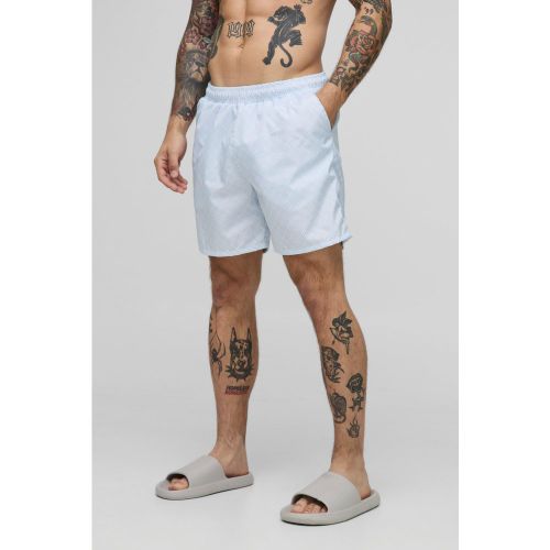 Short de bain mi-long à imprimé géométrique homme - S - Boohooman - Modalova
