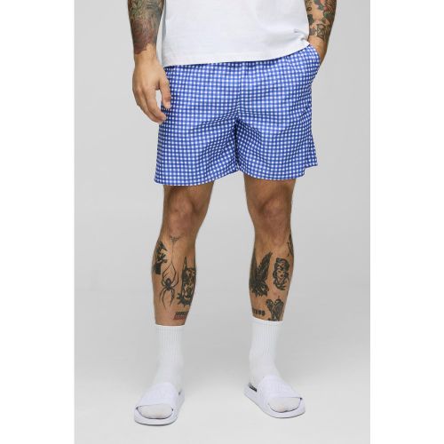 Short de bain mi-long à carreaux - S - Boohooman - Modalova