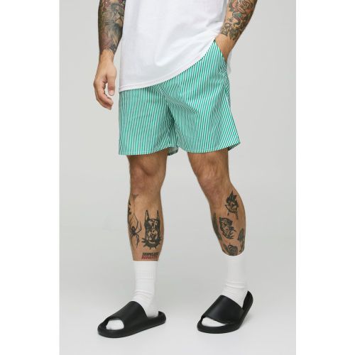 Short de bain mi-long à rayures - S - Boohooman - Modalova
