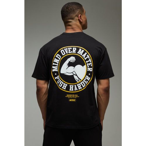 T-shirt de sport oversize à slogan - MAN Active - S - Boohooman - Modalova
