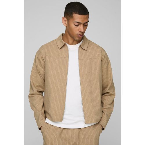 Veste Harrington à rayures - S - Boohooman - Modalova