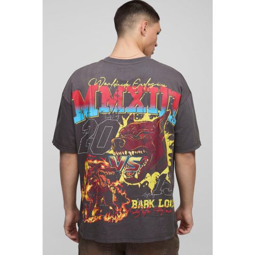 T-shirt oversize imprimé Worldwide 2013 - S - Boohooman - Modalova