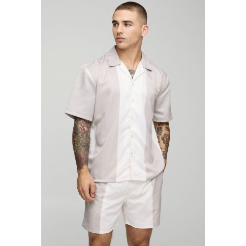 Ensemble oversize avec chemise block et maillot de bain - S - Boohooman - Modalova
