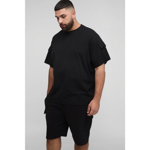 Grande taille - Ensemble utilitaire avec t-shirt et short cargo - 2XL - Boohooman - Modalova