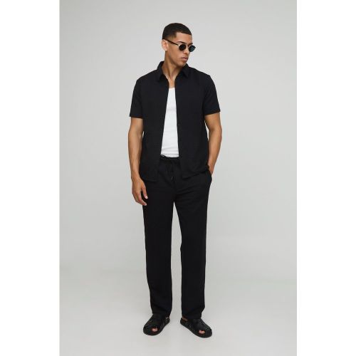 Ensemble texturé avec chemise et pantalon - S - Boohooman - Modalova