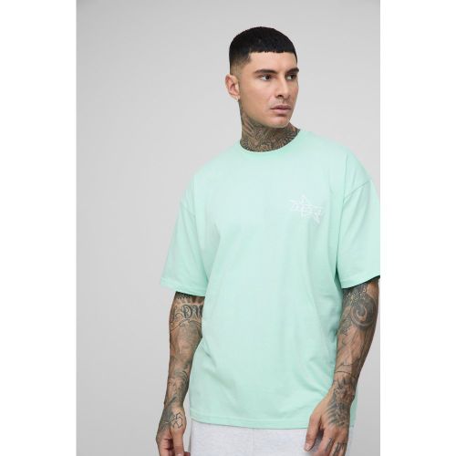 Tall - T-shirt oversize à imprimé étoile - MAN - 2XL - Boohooman - Modalova
