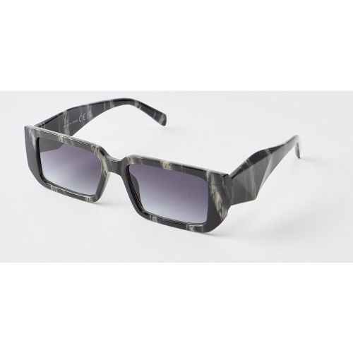 Lunettes de soleil rectangulaires à imprimé marbre - ONE SIZE - Boohooman - Modalova