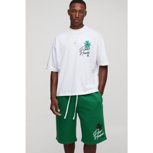 Ensemble oversize imprimé à col montant - S - Boohooman - Modalova