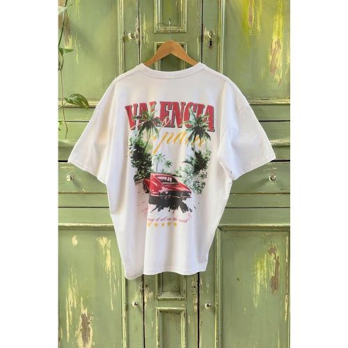 T-shirt oversize à slogan Valencia - S - Boohooman - Modalova