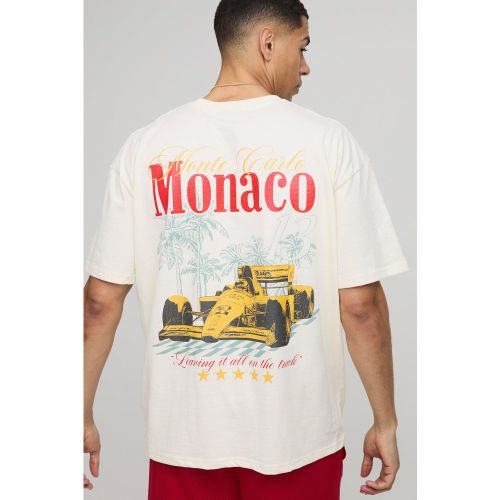 T-shirt oversize à imprimé Monaco - S - Boohooman - Modalova
