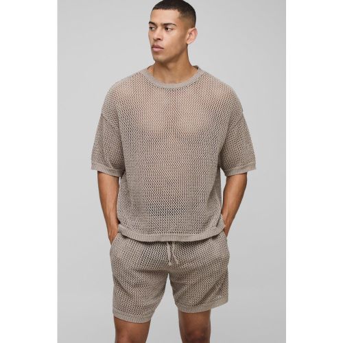 Ensemble à coutures apparentes avec short - S - Boohooman - Modalova