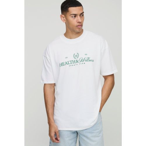 T-shirt oversize à imprimé Santé et Bien-être - S - Boohooman - Modalova