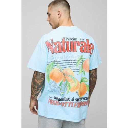 T-shirt oversize à col montant et imprimé fruit - S - Boohooman - Modalova