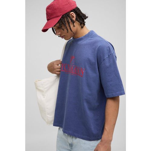 T-shirt oversize à slogan NYC - S - Boohooman - Modalova