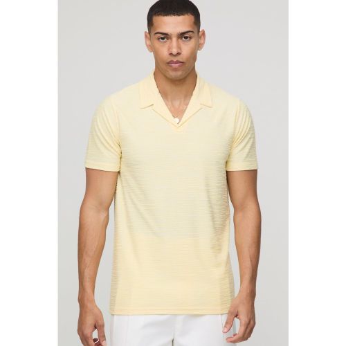 Polo cintré texturé - S - Boohooman - Modalova