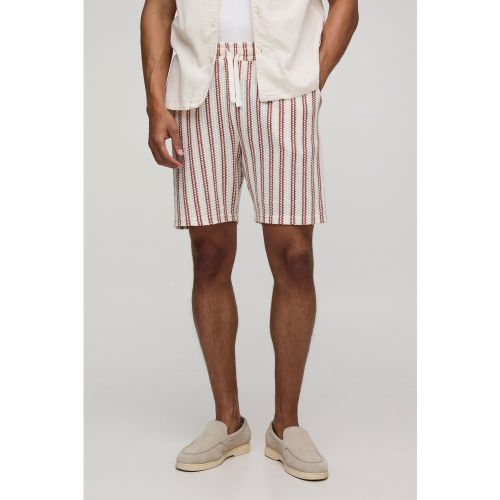 Short large en crochet à taille élastiquée - S - Boohooman - Modalova