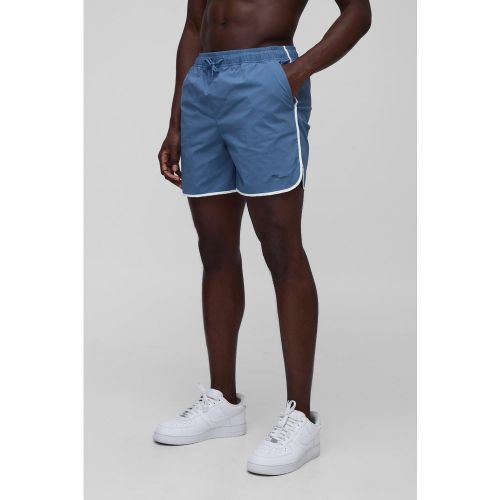 Short de bain mi-long à ourlet asymétrique - S - Boohooman - Modalova