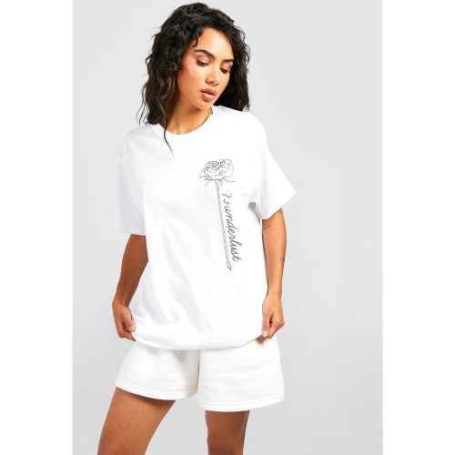 T-Shirt Imprimé Rose - S - boohoo - Modalova