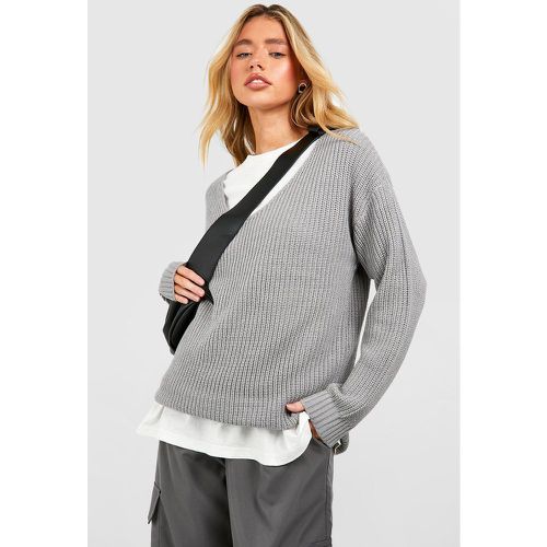 Pull Oversize À Col V - S - boohoo - Modalova