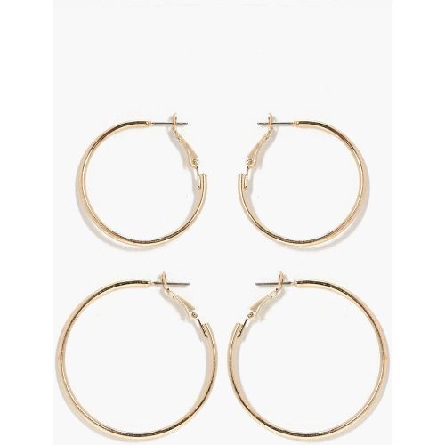 Lot De 2 Paires De Créoles - Taille Unique - boohoo - Modalova