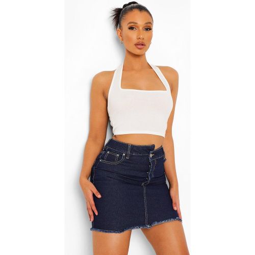 Jupe En Jean À Ceinture Asymétrique - 34 - boohoo - Modalova
