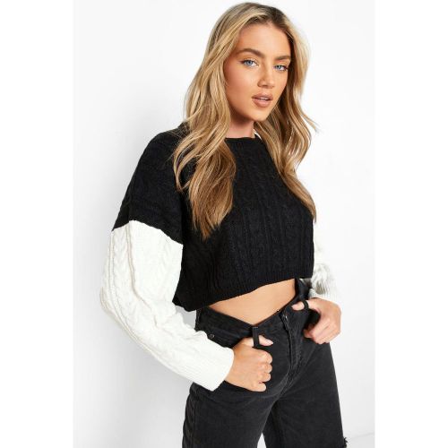 Pull Court Effet Color Block - Xs - boohoo - Modalova