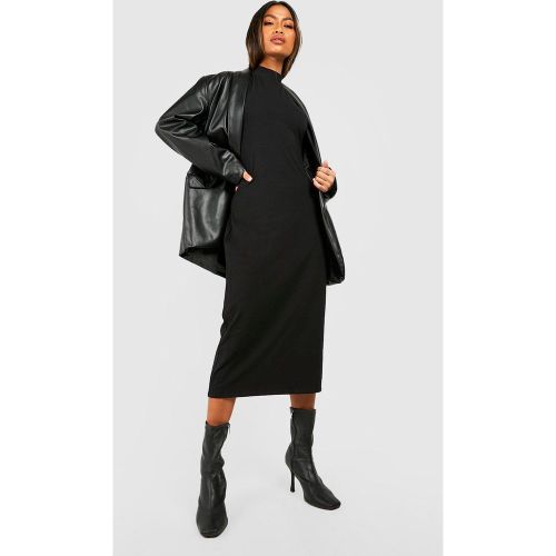 Robe Mi-Longue À Col Montant Et Manches Longues - 46 - boohoo - Modalova