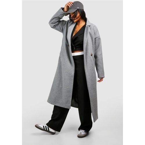 Manteau Cache-Cœur Long Effet Laine - 42 - boohoo - Modalova