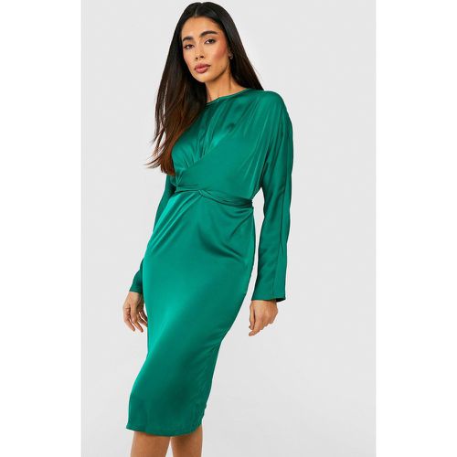 Robe Mi-Longue Satinée Nouée Dans Le Dos - boohoo - Modalova