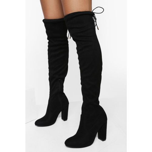 Bottes Hautes À Talons Blocs - 37 - boohoo - Modalova