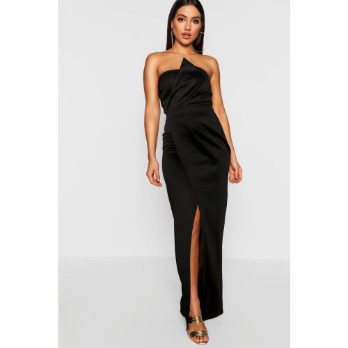 Robe Bustier Longue Cache-Cœur Fendue - 46 - boohoo - Modalova