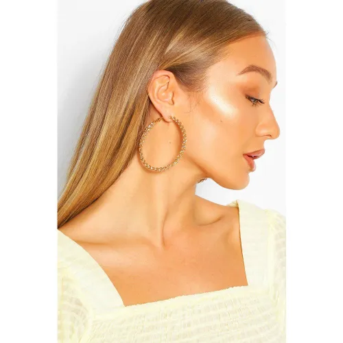Créoles Texturées - One Size - boohoo - Modalova