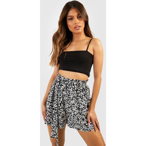Short À Ceinture Et Imprimé Fleuri - 40 - boohoo - Modalova