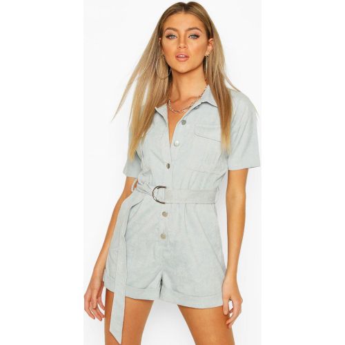 Combishort En Velours Côtelé Style Utilitaire - 36 - boohoo - Modalova