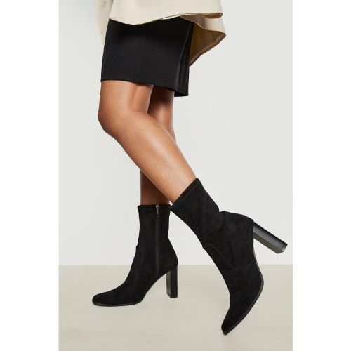 Bottines Chaussettes Carrées À Talon - 36 - boohoo - Modalova